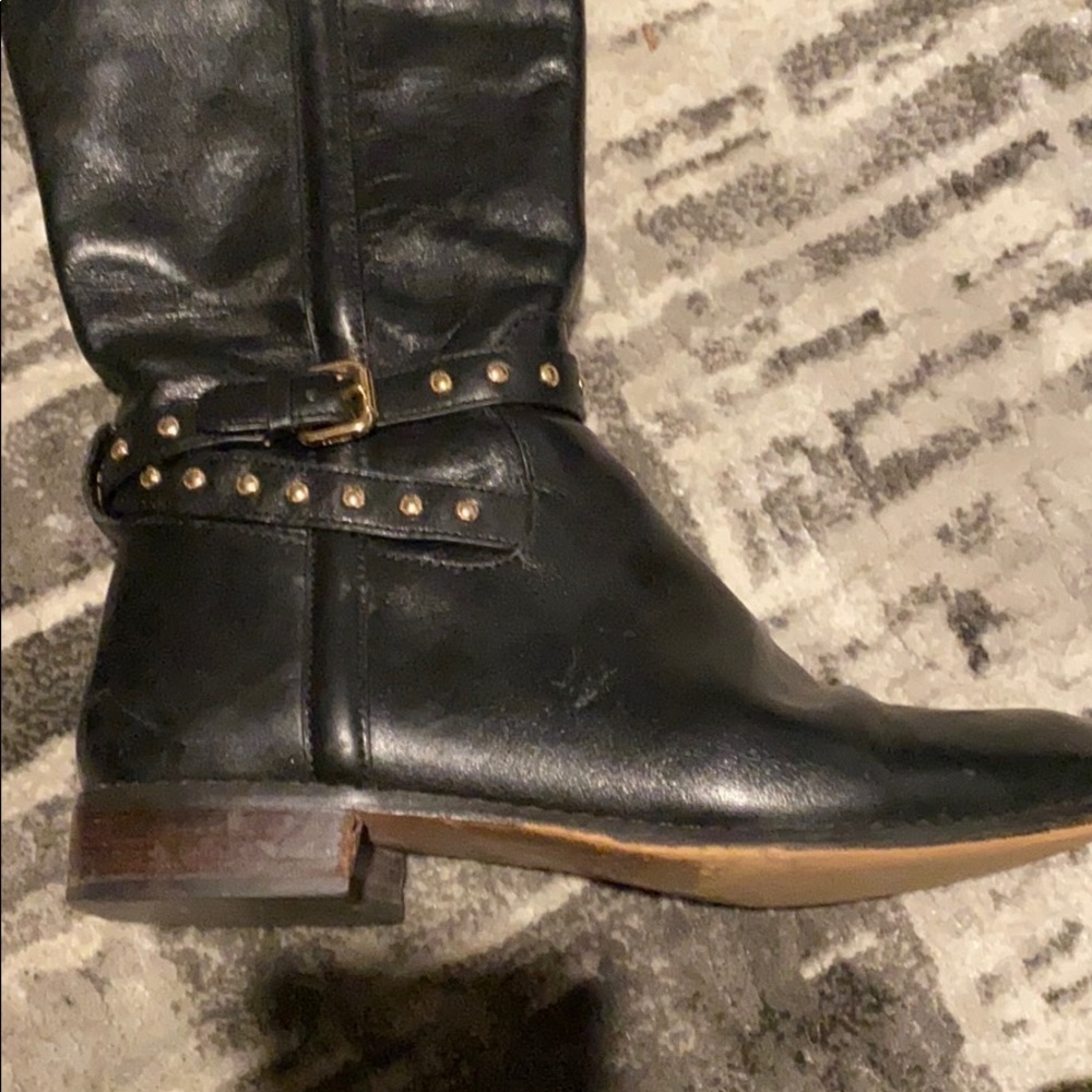 Coach Tall Black Boots - Size 7 - Picture 2 of 8